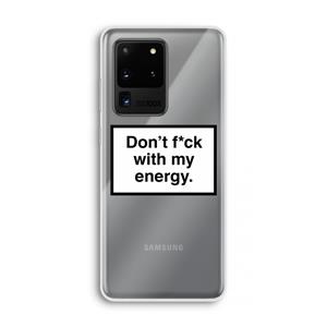CaseCompany My energy: Samsung Galaxy S20 Ultra Transparant Hoesje