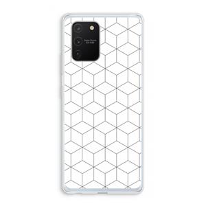 CaseCompany Zwart-witte kubussen: Samsung Galaxy S10 Lite Transparant Hoesje