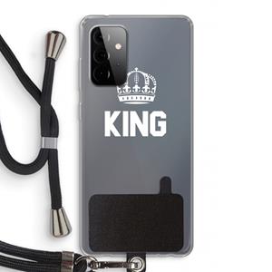 CaseCompany King zwart: Samsung Galaxy A72 5G Transparant Hoesje met koord