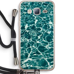CaseCompany Weerkaatsing water: Samsung Galaxy J3 (2016) Transparant Hoesje met koord