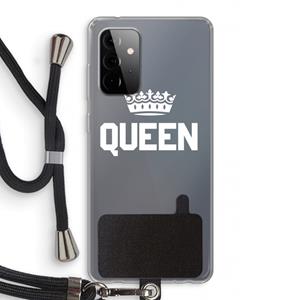 CaseCompany Queen zwart: Samsung Galaxy A72 5G Transparant Hoesje met koord
