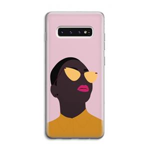 CaseCompany Yellow glasses: Samsung Galaxy S10 4G Transparant Hoesje