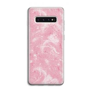 CaseCompany Abstract Painting Pink: Samsung Galaxy S10 4G Transparant Hoesje