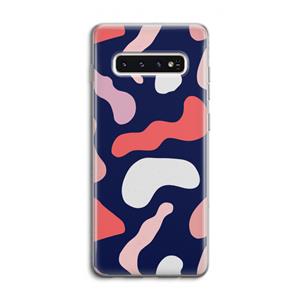 CaseCompany Memphis Shapes Pink: Samsung Galaxy S10 4G Transparant Hoesje