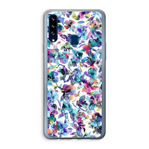 CaseCompany Hibiscus Flowers: Samsung Galaxy A20s Transparant Hoesje