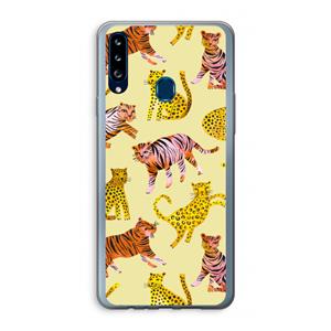 CaseCompany Cute Tigers and Leopards: Samsung Galaxy A20s Transparant Hoesje