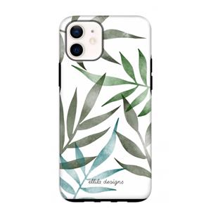 CaseCompany Tropical watercolor leaves: iPhone 12 mini Tough Case