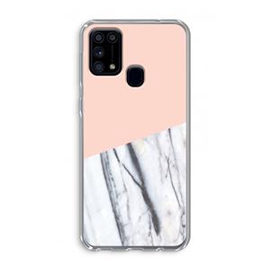 CaseCompany A touch of peach: Samsung Galaxy M31 Transparant Hoesje