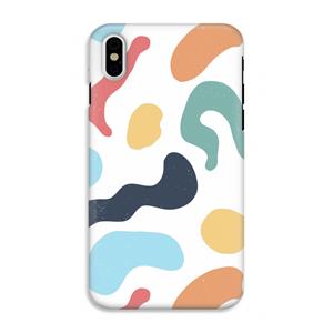 CaseCompany Memphis Shapes Blue: iPhone XS Tough Case