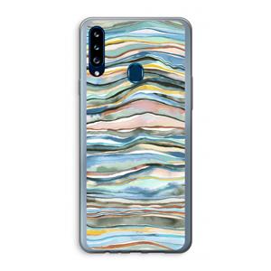 CaseCompany Watercolor Agate: Samsung Galaxy A20s Transparant Hoesje