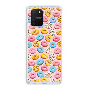CaseCompany Pink donuts: Samsung Galaxy S10 Lite Transparant Hoesje