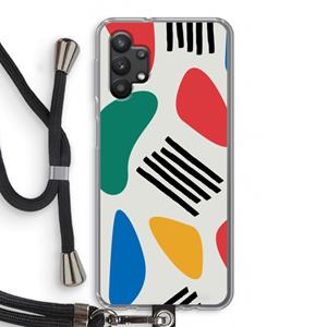 CaseCompany Illustratieve pop 1: Samsung Galaxy A32 5G Transparant Hoesje met koord