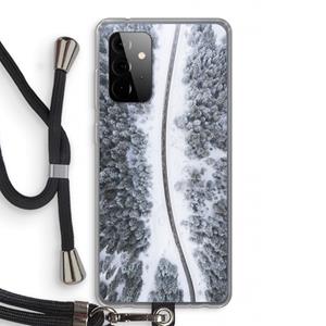 CaseCompany Snøfall: Samsung Galaxy A72 5G Transparant Hoesje met koord