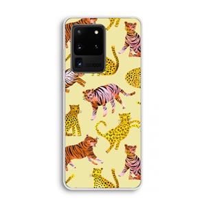 CaseCompany Cute Tigers and Leopards: Samsung Galaxy S20 Ultra Transparant Hoesje