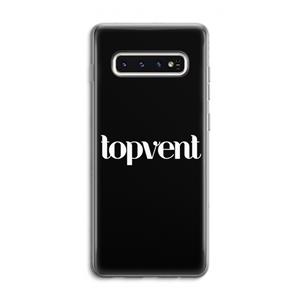 CaseCompany Topvent Zwart: Samsung Galaxy S10 4G Transparant Hoesje