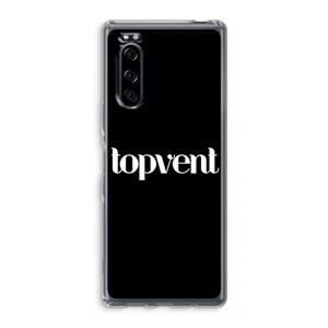 CaseCompany Topvent Zwart: Sony Xperia 5 Transparant Hoesje