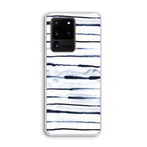 CaseCompany Ink Stripes: Samsung Galaxy S20 Ultra Transparant Hoesje