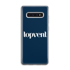 CaseCompany Topvent Navy: Samsung Galaxy S10 4G Transparant Hoesje