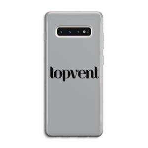 CaseCompany Topvent Grijs Zwart: Samsung Galaxy S10 4G Transparant Hoesje