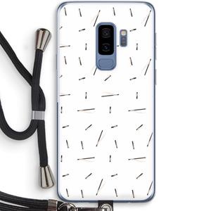 CaseCompany Hipster stripes: Samsung Galaxy S9 Plus Transparant Hoesje met koord