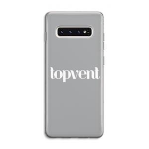 CaseCompany Topvent Grijs Wit: Samsung Galaxy S10 4G Transparant Hoesje
