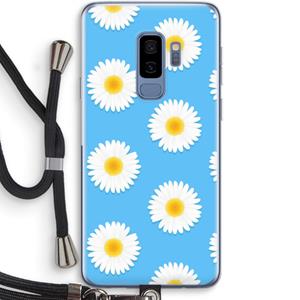 CaseCompany Margrietjes: Samsung Galaxy S9 Plus Transparant Hoesje met koord