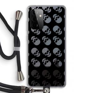 CaseCompany Musketon Skulls: Samsung Galaxy A72 5G Transparant Hoesje met koord