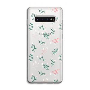 CaseCompany Small white flowers: Samsung Galaxy S10 4G Transparant Hoesje