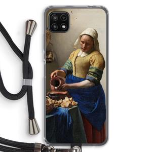 CaseCompany The Milkmaid: Samsung Galaxy A22 5G Transparant Hoesje met koord