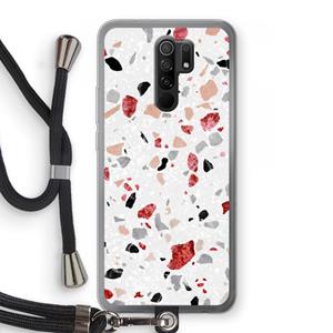 CaseCompany Terrazzo N°12: Xiaomi Redmi 9 Transparant Hoesje met koord