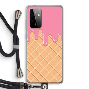 CaseCompany Ice cream: Samsung Galaxy A72 5G Transparant Hoesje met koord