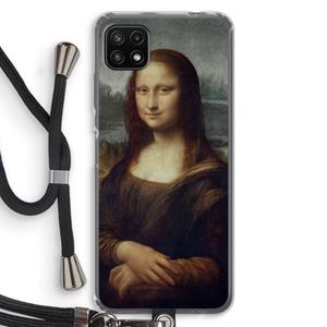CaseCompany Mona Lisa: Samsung Galaxy A22 5G Transparant Hoesje met koord