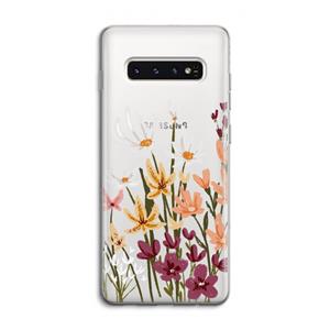 CaseCompany Painted wildflowers: Samsung Galaxy S10 4G Transparant Hoesje