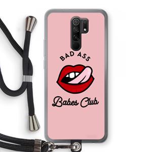 CaseCompany Badass Babes Club: Xiaomi Redmi 9 Transparant Hoesje met koord