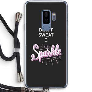 CaseCompany Sparkle quote: Samsung Galaxy S9 Plus Transparant Hoesje met koord
