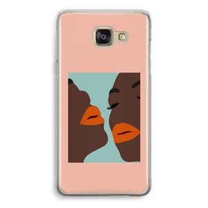 CaseCompany Orange lips: Samsung Galaxy A5 (2016) Transparant Hoesje