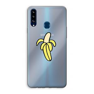 CaseCompany Banana: Samsung Galaxy A20s Transparant Hoesje