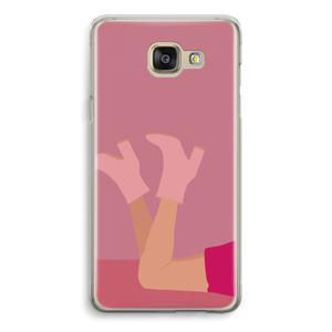 CaseCompany Pink boots: Samsung Galaxy A5 (2016) Transparant Hoesje