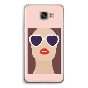 CaseCompany Red lips: Samsung Galaxy A5 (2016) Transparant Hoesje