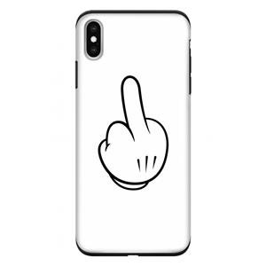 CaseCompany Middle finger white: iPhone XS Max Tough Case