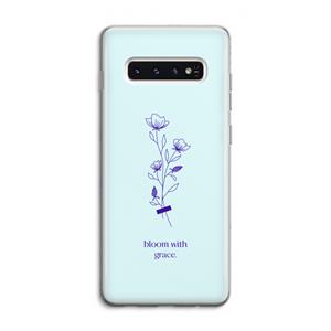 CaseCompany Bloom with grace: Samsung Galaxy S10 4G Transparant Hoesje