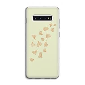 CaseCompany Falling Leaves: Samsung Galaxy S10 4G Transparant Hoesje