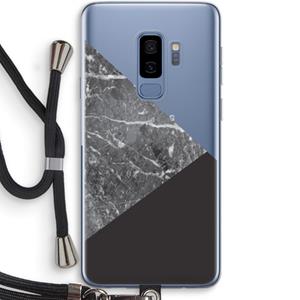 CaseCompany Combinatie marmer: Samsung Galaxy S9 Plus Transparant Hoesje met koord