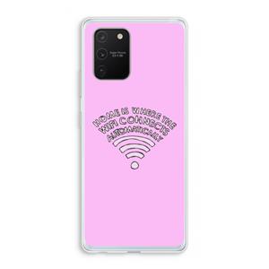 CaseCompany Home Is Where The Wifi Is: Samsung Galaxy S10 Lite Transparant Hoesje