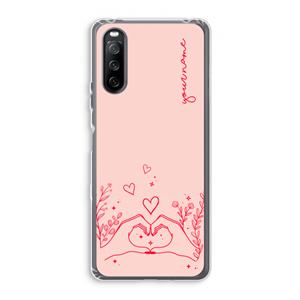 CaseCompany Love is in the air: Sony Xperia 10 III Transparant Hoesje