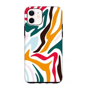 CaseCompany Colored Zebra: iPhone 12 mini Tough Case