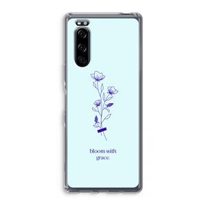 CaseCompany Bloom with grace: Sony Xperia 5 Transparant Hoesje