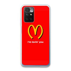 CaseCompany I'm lovin' you: Xiaomi Redmi 10 Transparant Hoesje