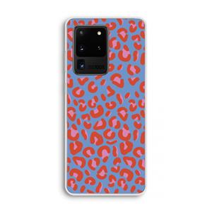 CaseCompany Leopard blue: Samsung Galaxy S20 Ultra Transparant Hoesje