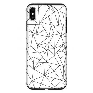 CaseCompany Geometrische lijnen zwart: iPhone XS Max Tough Case